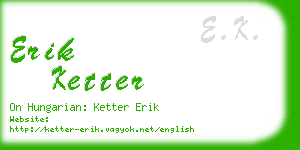 erik ketter business card